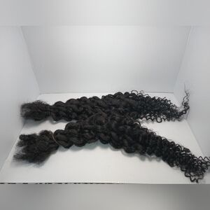 Daixi Human Hair Dreadloc Extends. Natural Black. 0.06 cm 10 Strands 16 inch